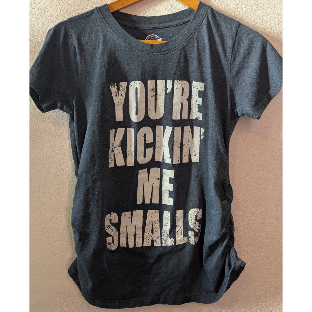 Crazy Dog Womens Maternity Bluish Gray T Shirt Size M Medium (425m)